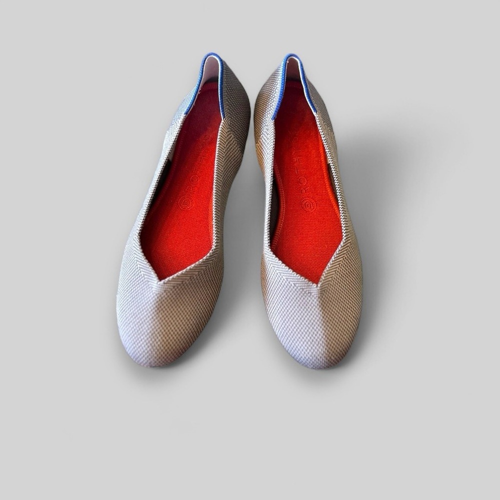 Rothy's size 10.5 slate gray w red‎ interior round toe ballerina flats